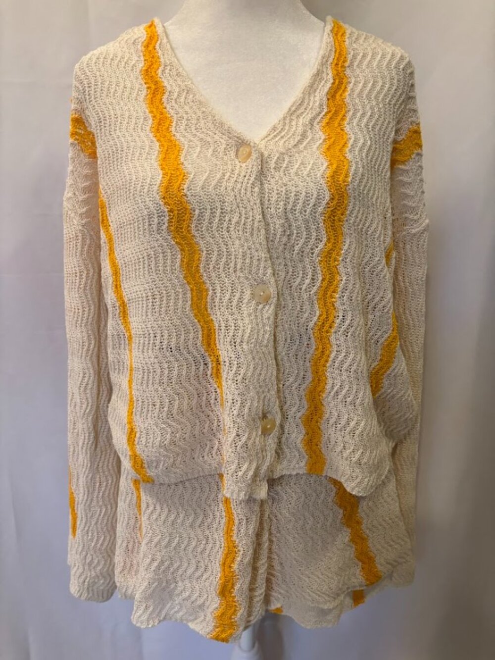 H&M Matching crochet set (Cotton) Cream/Yellow Color - Size Large - Picture 11 of 15